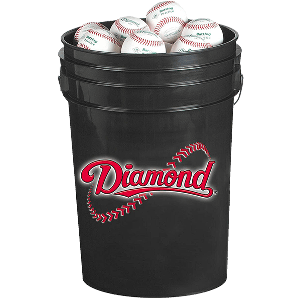 Diamond 6-Gallon Ball Bucket with 30 DOB Baseballs