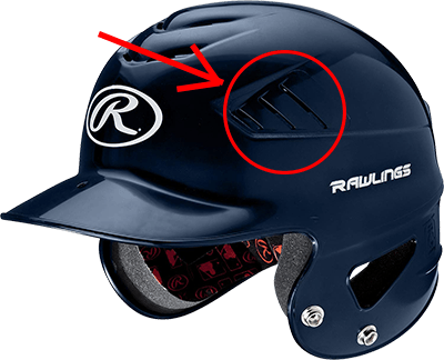 Baseball helmet vents